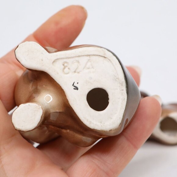 Vintage Beswick England Brown Rabbit Bunny Figurine Pair - Wildlife Collection - Picture 6 of 8